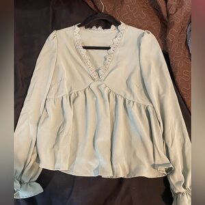 Green blouse